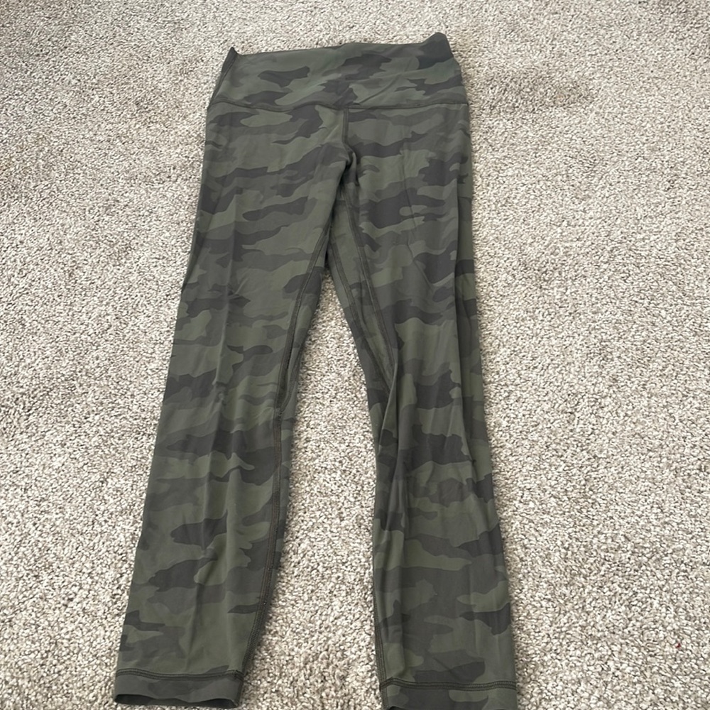Lululemon Green Camo Leggings